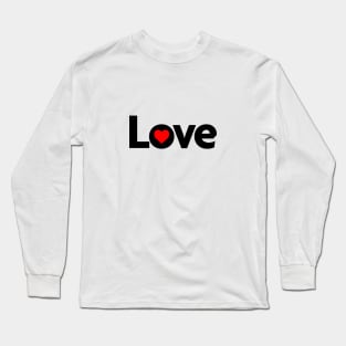 Love - Typographic Design. White Tee Long Sleeve T-Shirt